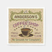 Koffiewinkel met bekertje Creëer Je eigen persoonl Servetten (Voorkant)