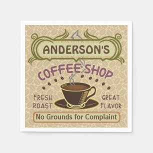 Koffiewinkel met bekertje Creëer Je eigen persoonl Servetten