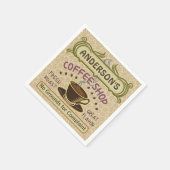 Koffiewinkel met bekertje Creëer Je eigen persoonl Servetten (Hoek)