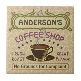 Koffiewinkel met bekertje Creëer Je eigen persoonl Tegeltje