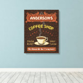 Koffiewinkel met Mok Creëer Je eigen persoonlijke  Canvas Afdruk (Insitu (Houten vloer))