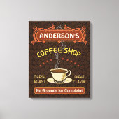 Koffiewinkel met Mok Creëer Je eigen persoonlijke  Canvas Afdruk (Voorkant)