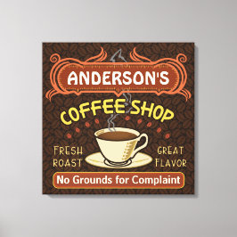 Koffiewinkel met Mok Creëer Je eigen persoonlijke  Canvas Afdruk