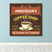 Koffiewinkel met Mok Creëer Je eigen persoonlijke  Canvas Afdruk (Insitu (Houten vloer))