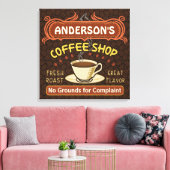 Koffiewinkel met Mok Creëer Je eigen persoonlijke  Canvas Afdruk (Insitu (Woonkamer))