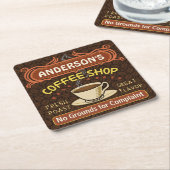 Koffiewinkel met Mok Creëer Je eigen persoonlijke Kartonnen Onderzetters (Schuin)