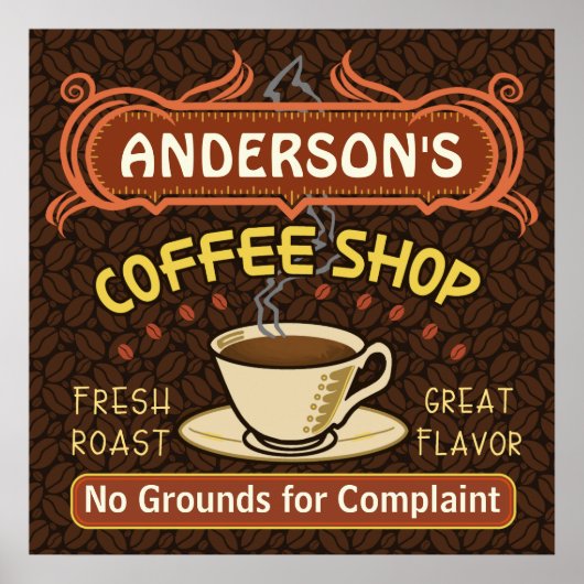 Koffiewinkel met Mok Creëer Je eigen persoonlijke  Poster (Voorkant)