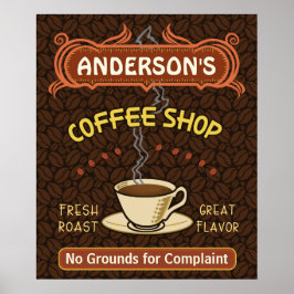 Koffiewinkel met Mok Creëer Je eigen persoonlijke  Poster