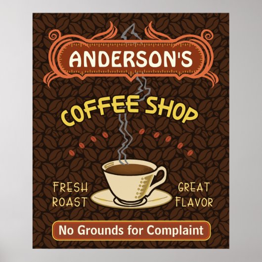 Koffiewinkel met Mok Creëer Je eigen persoonlijke Poster (Voorkant)
