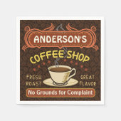 Koffiewinkel met Mok Creëer Je eigen persoonlijke Servetten (Voorkant)