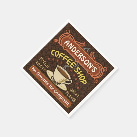 Koffiewinkel met Mok Creëer Je eigen persoonlijke Servetten (Hoek)