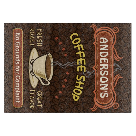 Koffiewinkel met Mok Creëer Je eigen persoonlijke Snijplank (Voorkant)