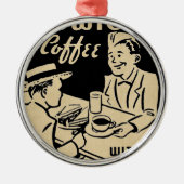  koffiewinkel metalen ornament (Voorkant)