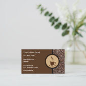 Koffiewinkel Modern koffiebekerthema Visitekaartje (Staand voorkant)