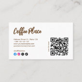 Koffiewinkel Modern QR Code Loyalty Kaart (Achterkant)
