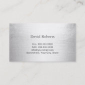 Koffiewinkel Modern Silver Achtergrond Visitekaartje (Achterkant)
