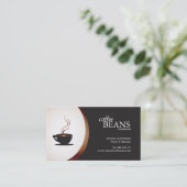 Koffiewinkel of bakkerijproducten visitekaartje (Staand voorkant)