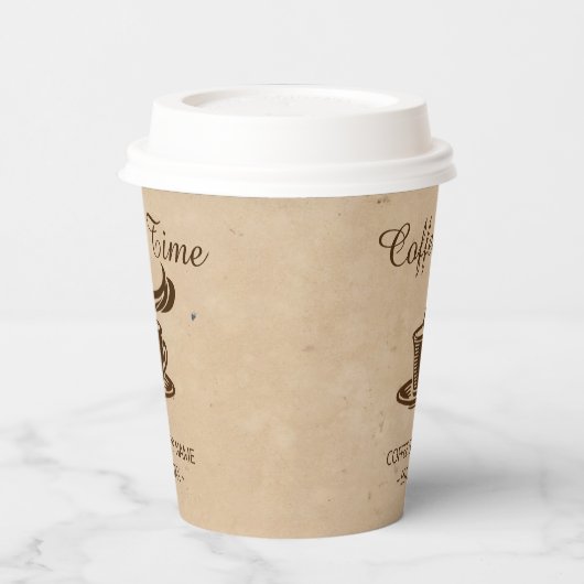 Koffiewinkel ontwerp papieren bekers (Links)