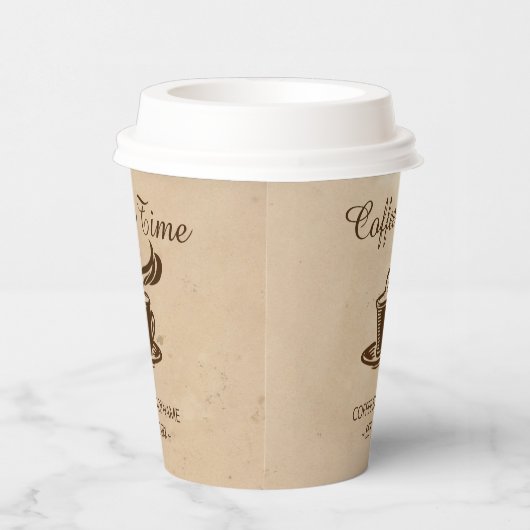 Koffiewinkel ontwerp papieren bekers (Rechts)