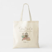 Koffiewinkel Retro eigenzinnige Waterverf Tote Bag (Achterkant)