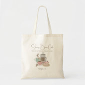Koffiewinkel Retro eigenzinnige Waterverf Tote Bag (Voorkant)