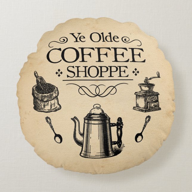  koffiewinkel rond kussen (Voorkant)
