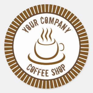 Koffiewinkel Ronde Sticker