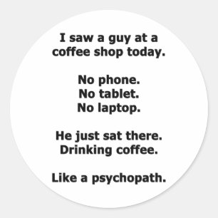 Koffiewinkel Ronde Sticker