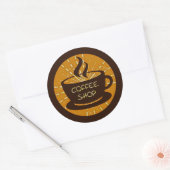 Koffiewinkel Ronde Sticker (Envelop)