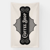 koffiewinkel spandoek (Verticaal)