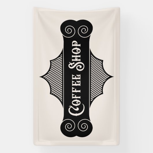 koffiewinkel spandoek (Verticaal)