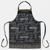 Koffiewinkel Typografie Krijtbord met Bedrijfsnaam Schort (Voorkant)