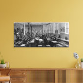 Koffiewinkel van het man canvas afdruk (Insitu (Woonkamer))