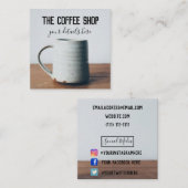 Koffiewinkel Vierkante Visitekaartje (Voorkant / Achterkant)