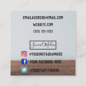 Koffiewinkel Vierkante Visitekaartje (Achterkant)