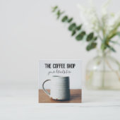 Koffiewinkel Vierkante Visitekaartje (Staand voorkant)