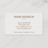 Koffiewinkel Visitekaartje (Achterkant)