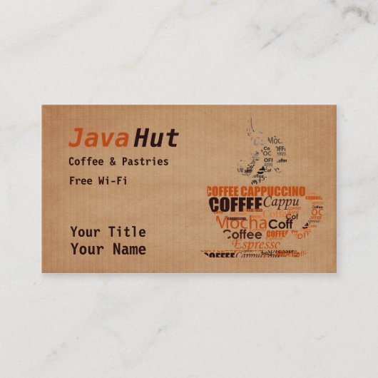 Koffiewinkel Visitekaartje (Voorkant)