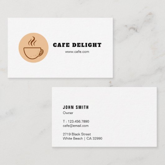Koffiewinkel Visitekaartje (Voorkant / Achterkant)