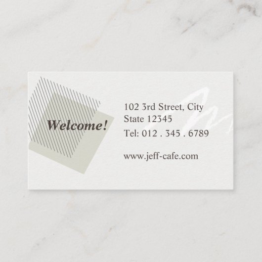 Koffiewinkel Visitekaartje (Achterkant)