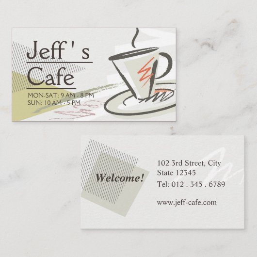 Koffiewinkel Visitekaartje (Voorkant / Achterkant)