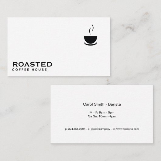 Koffiewinkel Visitekaartje (Voorkant / Achterkant)