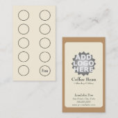 Koffiewinkel Visitekaartje Loyalty Punch Card (Voorkant / Achterkant)