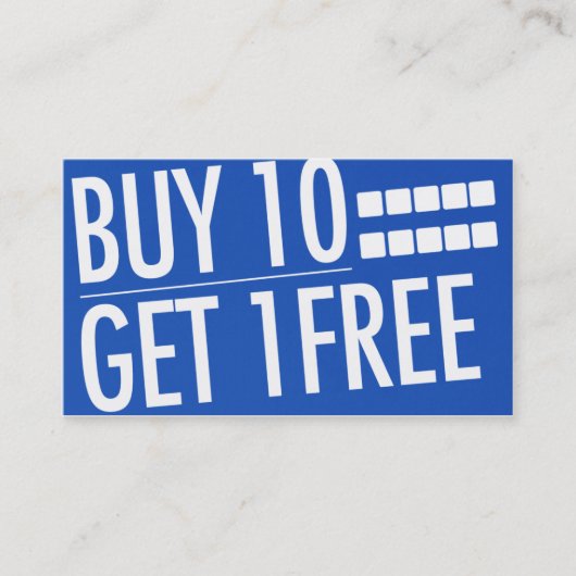 Koffiewinkel Visitekaartje Loyalty Punch Card (Voorkant)