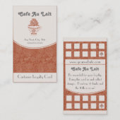 Koffiewinkel Visitekaartje Loyalty Punch Card (Voorkant / Achterkant)