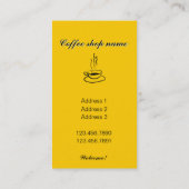 Koffiewinkel-Visitekaartje Visitekaartje (Achterkant)
