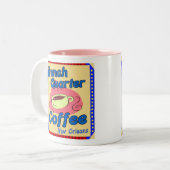 Koffiewinkel voor Frans kwartaal Tweekleurige Koffiemok (Voorkant links)
