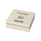 Koffiewinkel, warm bekersilhouet rubberstempel (Stempel)