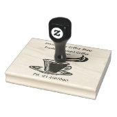 Koffiewinkelbekertje, 4x5 rubberstempel (Stempel)