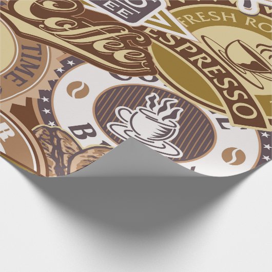 Koffiewinkelbord cadeaupapier (Hoek)